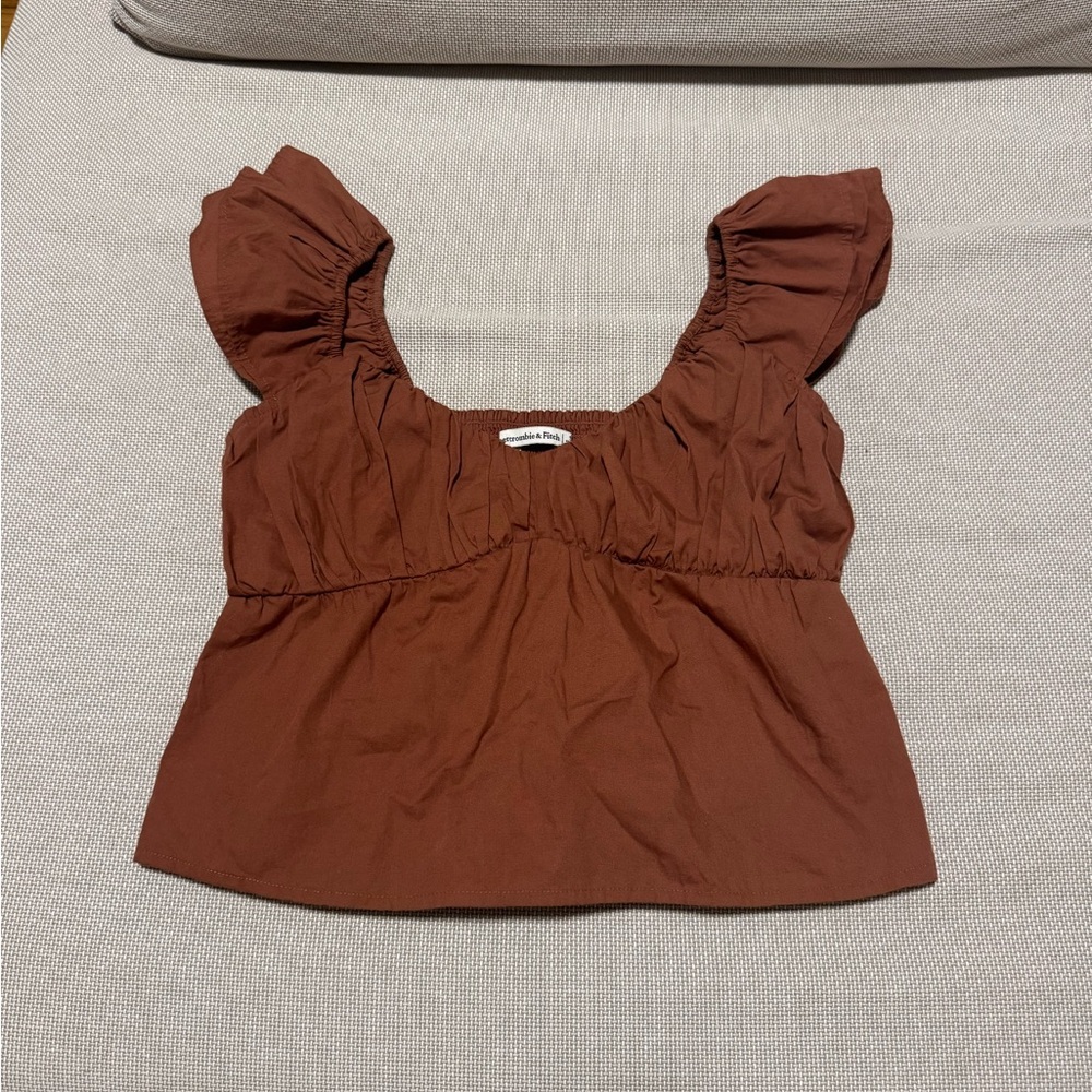 Abercrombie and Fitch Ruffle Sleeve Top